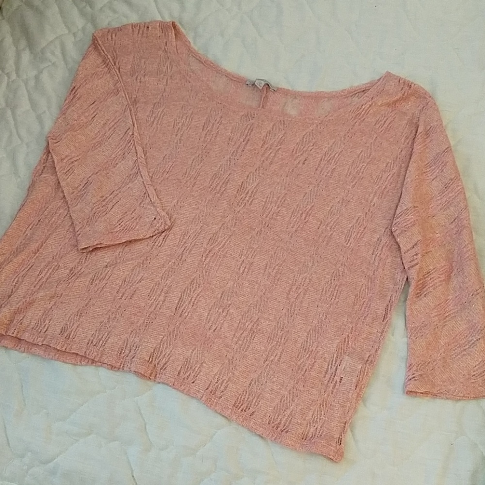 Charlotte Russe Pale Pink and Gold Soft Top